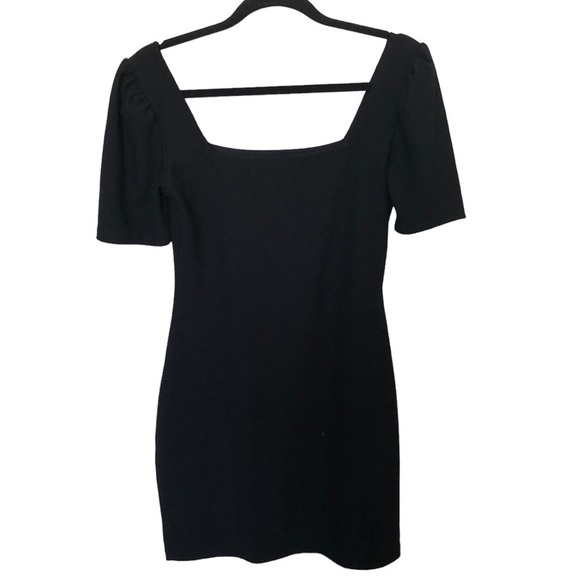 Club Monaco Puff Sleeve Knit Square Neck Mini Dress - Picture 7 of 9
